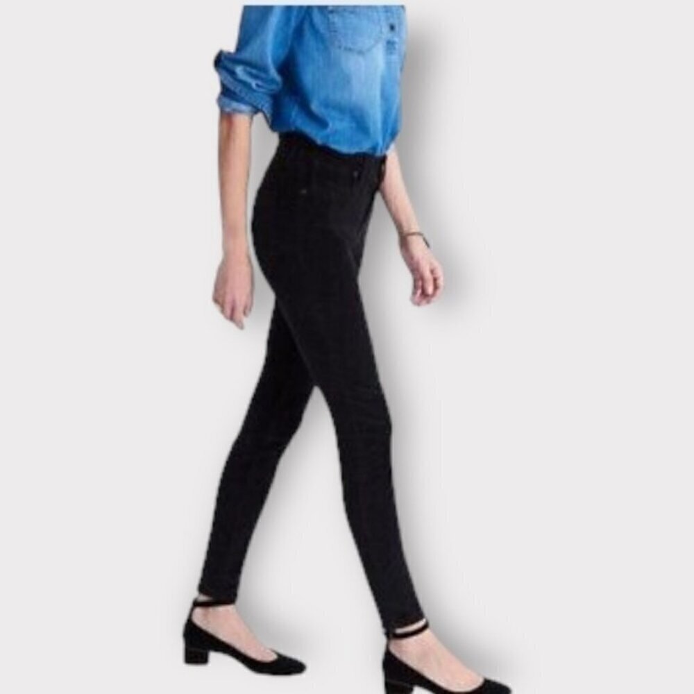 Madewell 9” High Riser Skinny Skinny Jean in Black Velvet 25